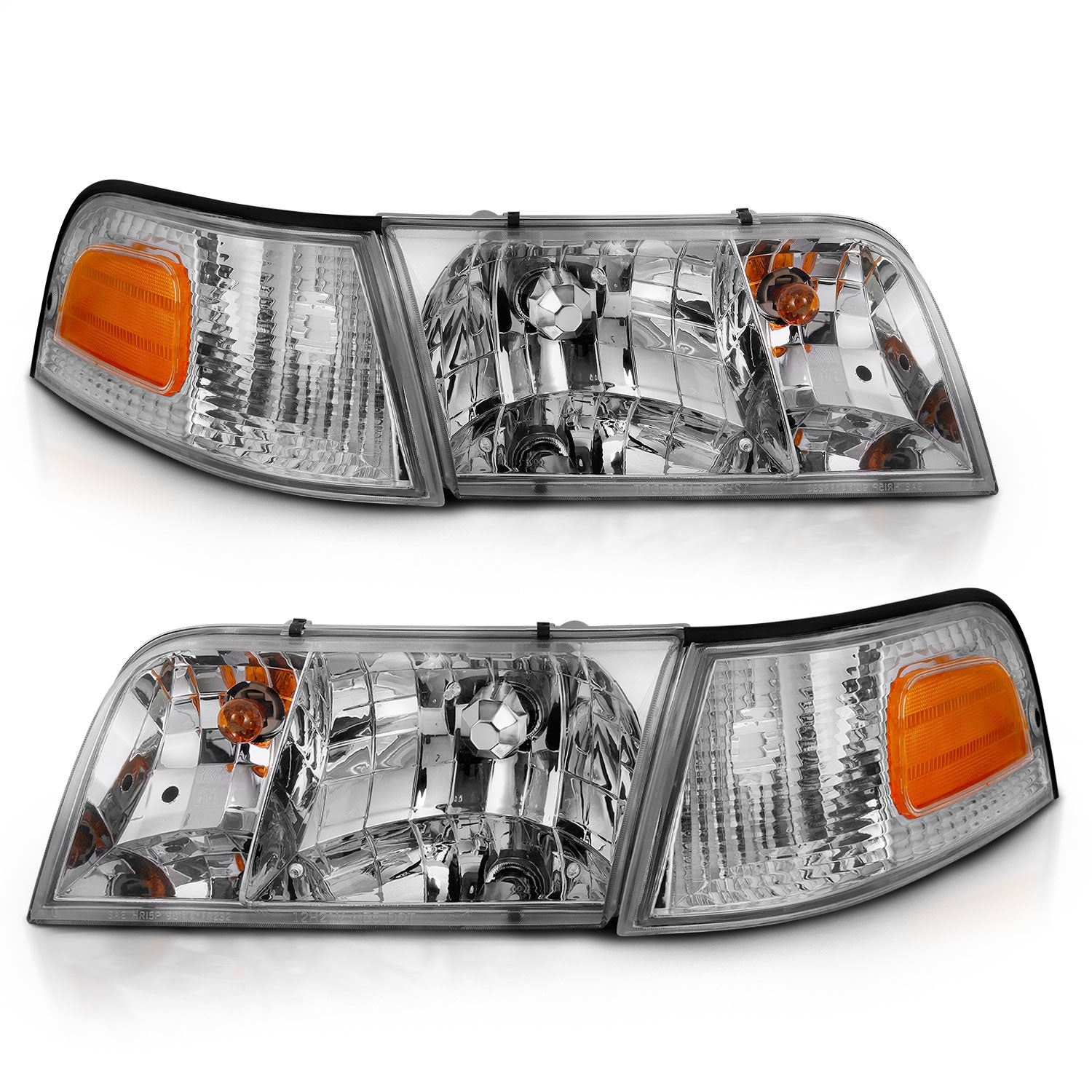 Anzo USA 121556 Crystal Headlight Set Fits 98-11 Crown Victoria