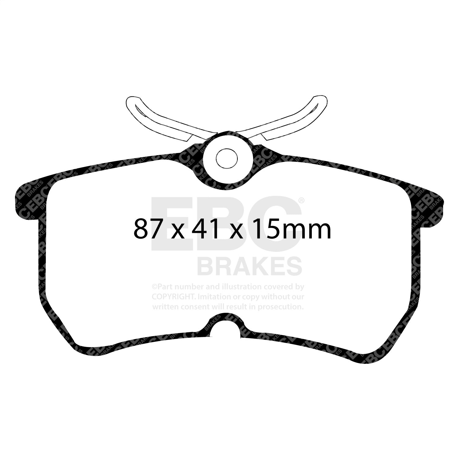 EBC Brakes DP31218C Redstuff Ceramic Low Dust Brake Pads Fits 01-18 Fiesta Focus