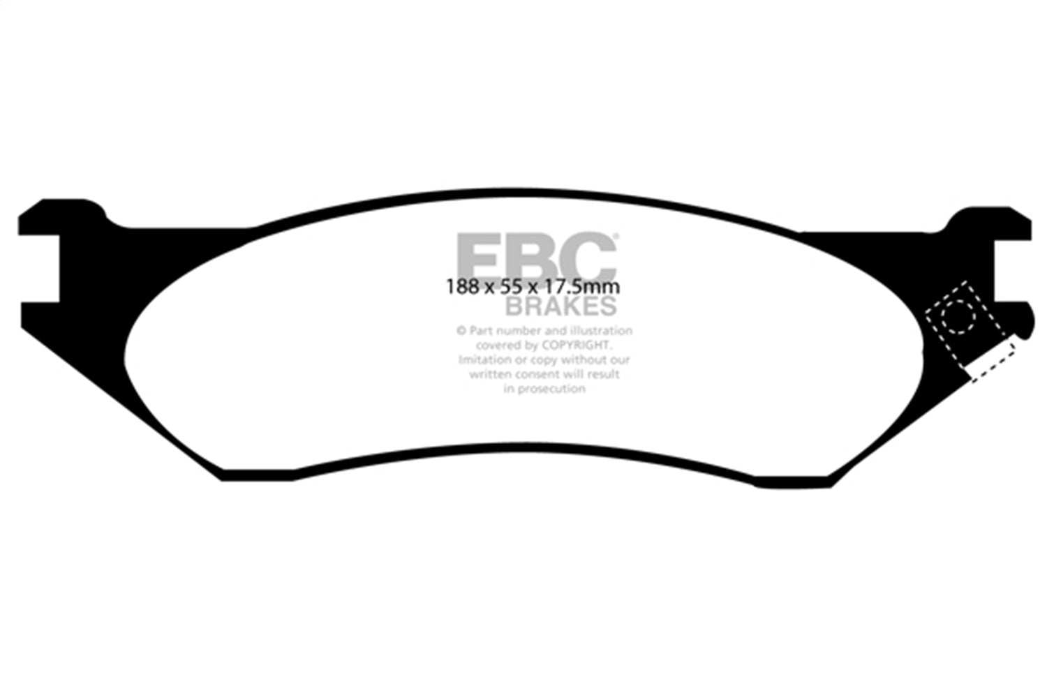EBC Brakes DP61267 6000 Series Greenstuff Truck/SUV Brakes Disc Pads