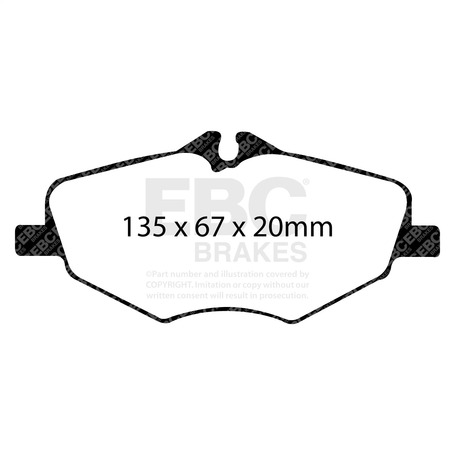 EBC Brakes DP31488C Redstuff Ceramic Low Dust Brake Pads Fits 03-09 E320 E350