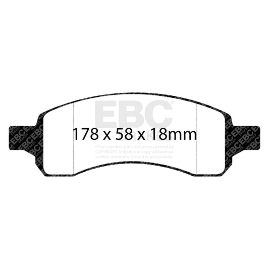 EBC Brakes DP61761 6000 Series Greenstuff Truck/SUV Brakes Disc Pads