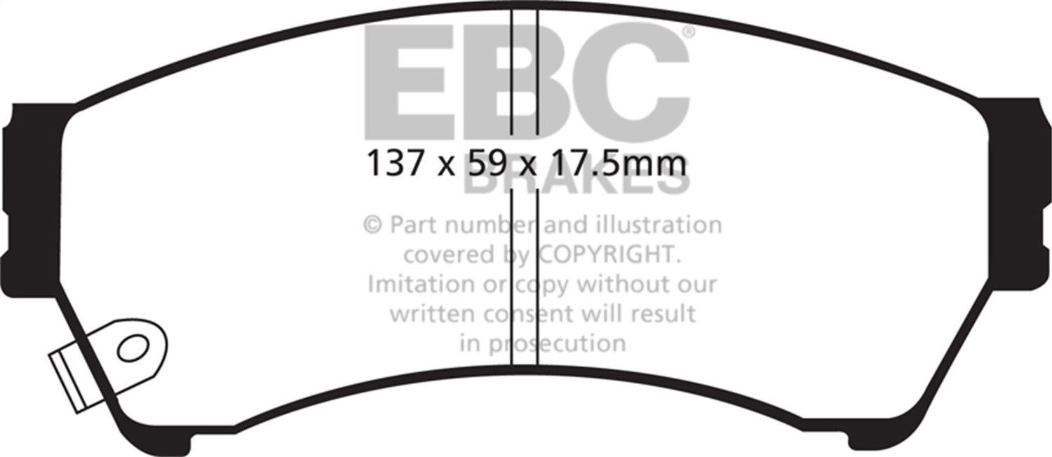 EBC Brakes UD1164 Ultimax Brake Pads Fits 06-13 6 Fusion Milan MKZ Zephyr