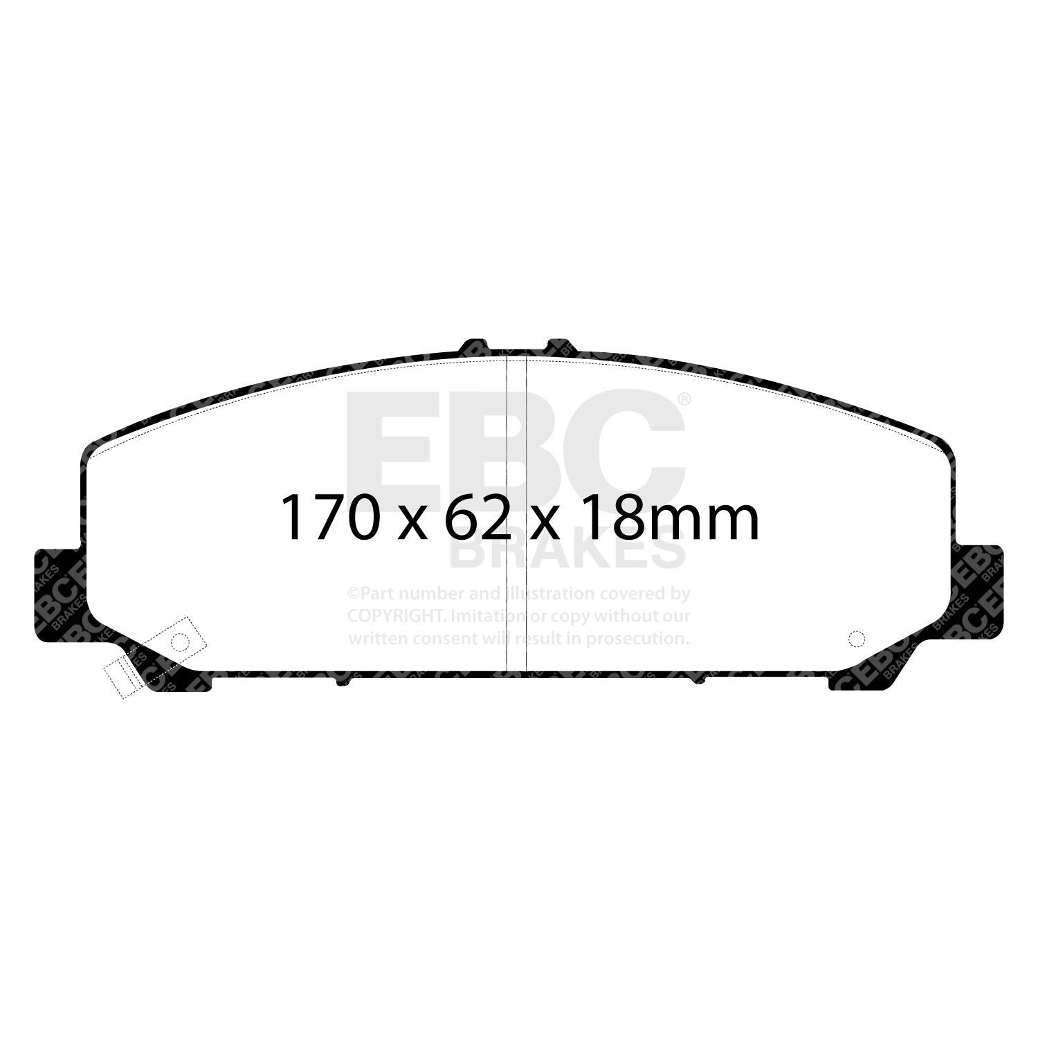 EBC Brakes DP61808 6000 Series Greenstuff Truck/SUV Brakes Disc Pads