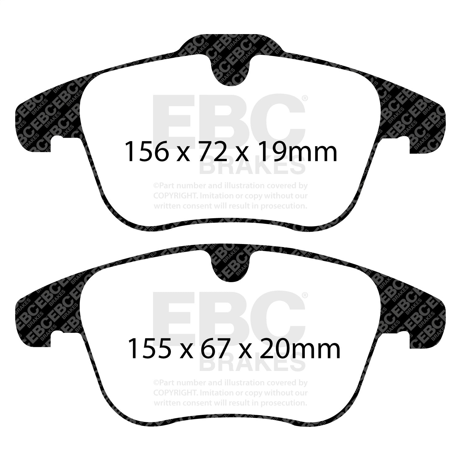 EBC Brakes DP61932 6000 Series Greenstuff Truck/SUV Brakes Disc Pads Fits LR2