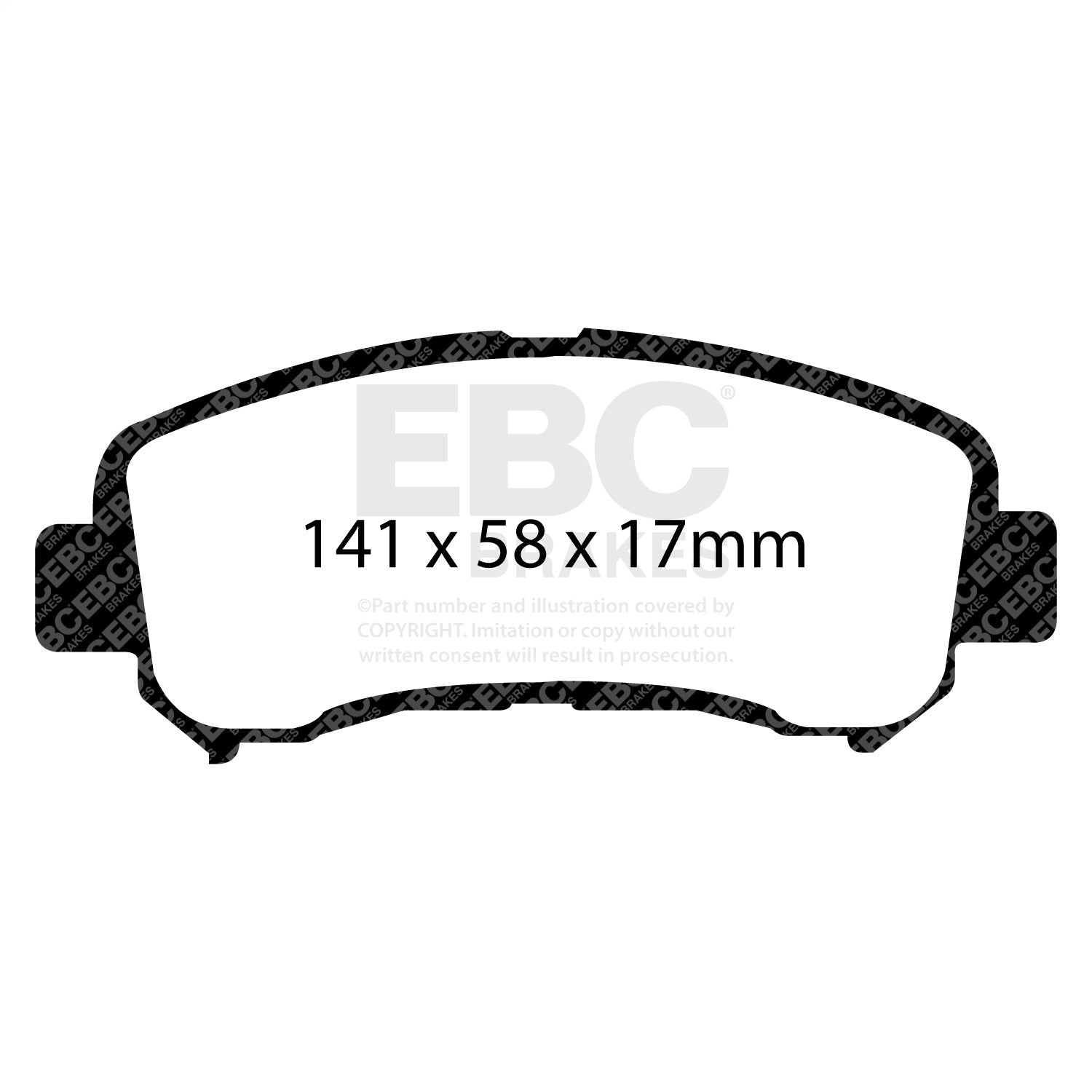 EBC Brakes DP31954C Redstuff Ceramic Low Dust Brake Pads Fits Juke Maxima Sentra