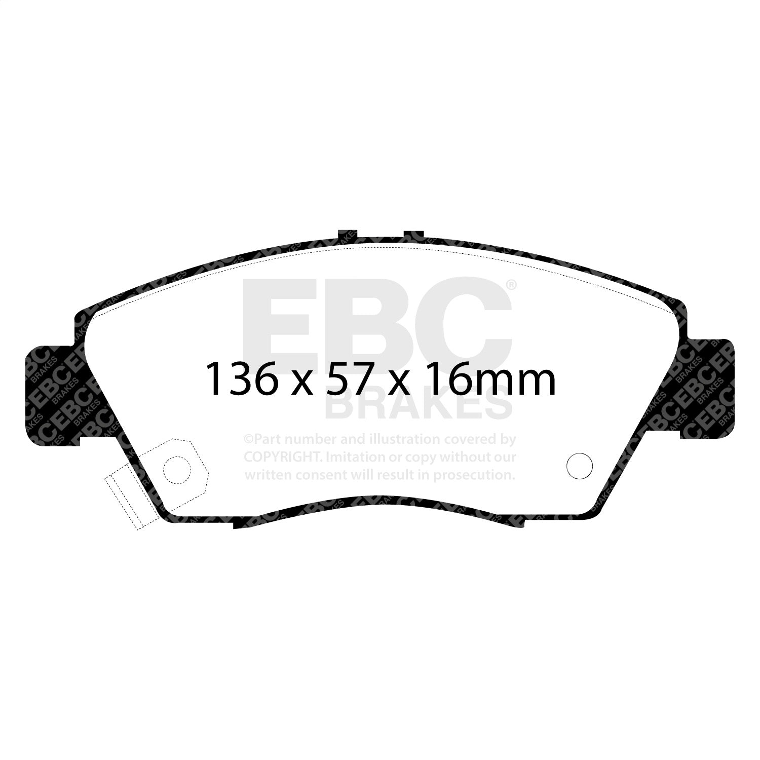 EBC Brakes UD621 Ultimax Brake Pads Fits 93-14 Civic Civic del Sol Fit RSX