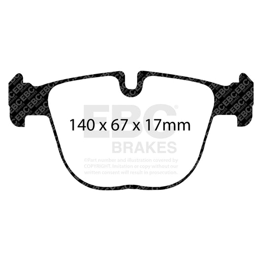 EBC Brakes DP32008C Redstuff Ceramic Low Dust Brake Pads Fits 10-18 X5 X6