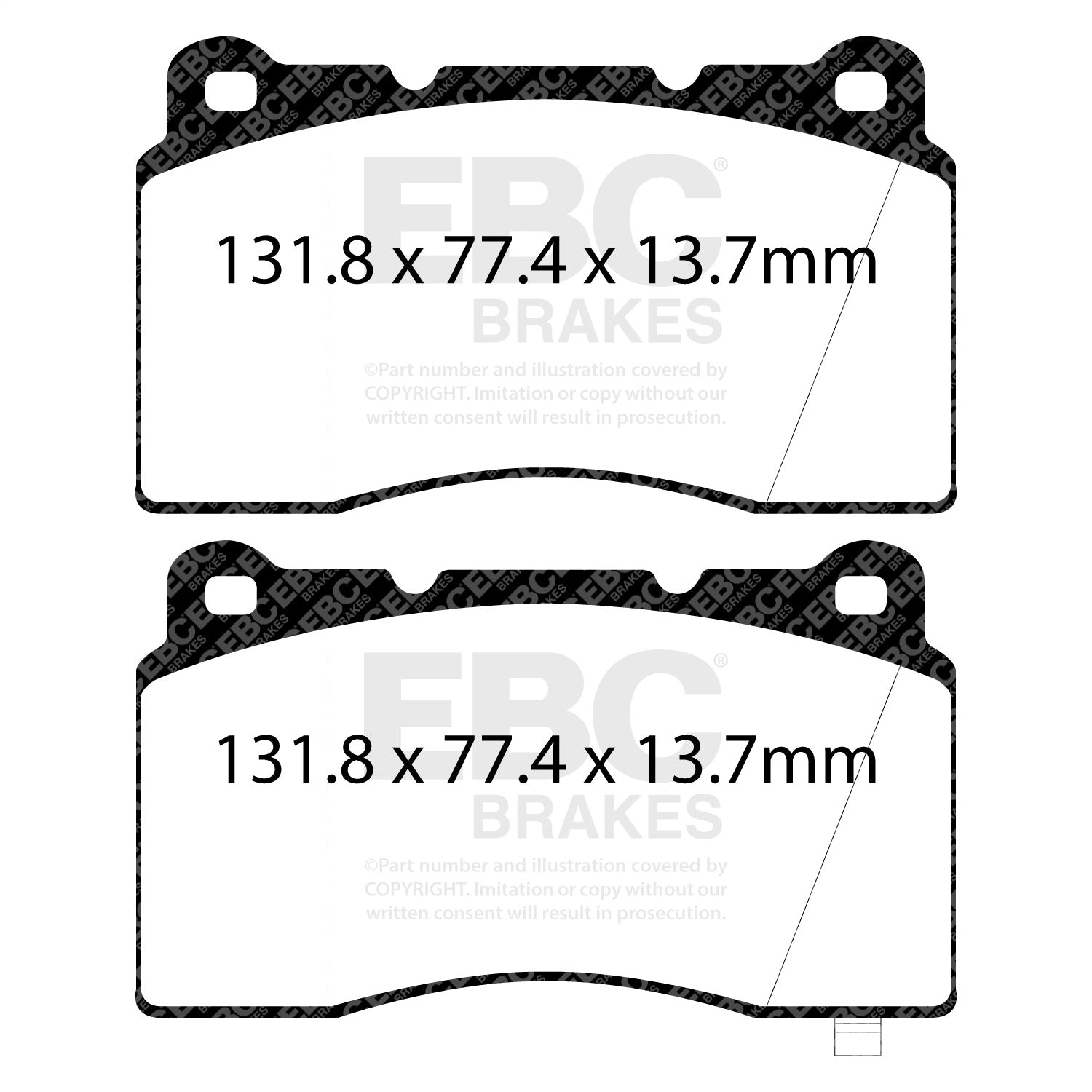 EBC Brakes DP52147NDX Bluestuff NDX Full Race Brake Pads Fits Genesis Coupe