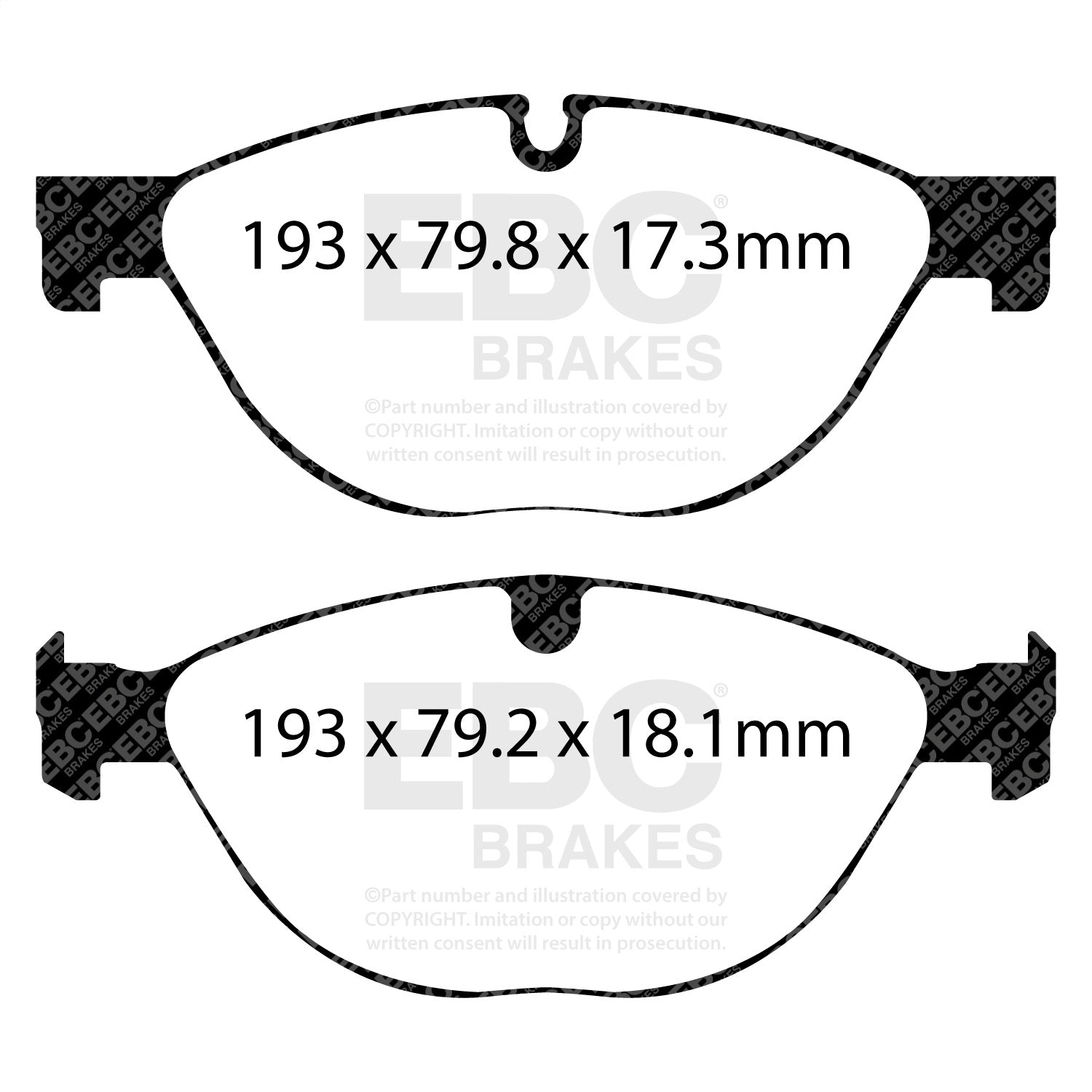 EBC Brakes DP32191C Redstuff Ceramic Low Dust Brake Pads Fits 14-23 F-Type