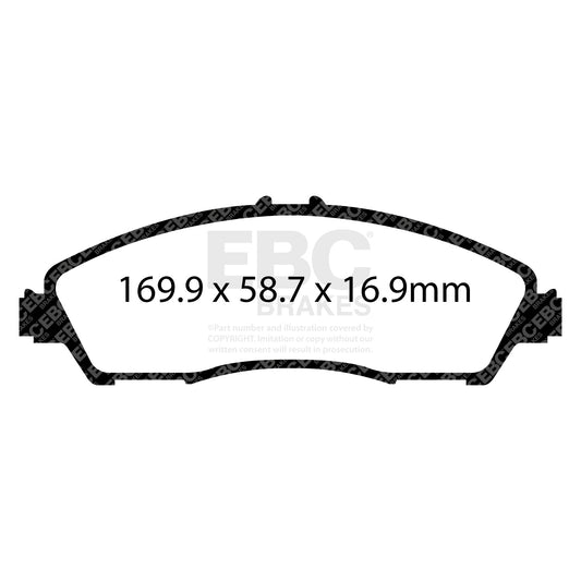 EBC Brakes DP43024R Yellowstuff Street And Track Brake Pads Fits 14-20 MDX