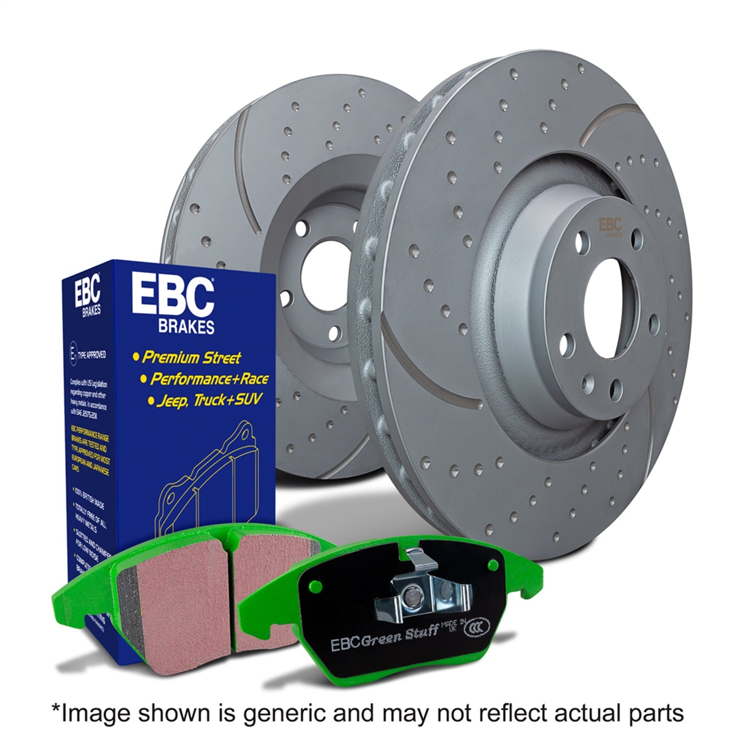 EBC Brakes S10KF1267 S10 Kits Greenstuff 2000 and GD Rotors Fits Accord Civic