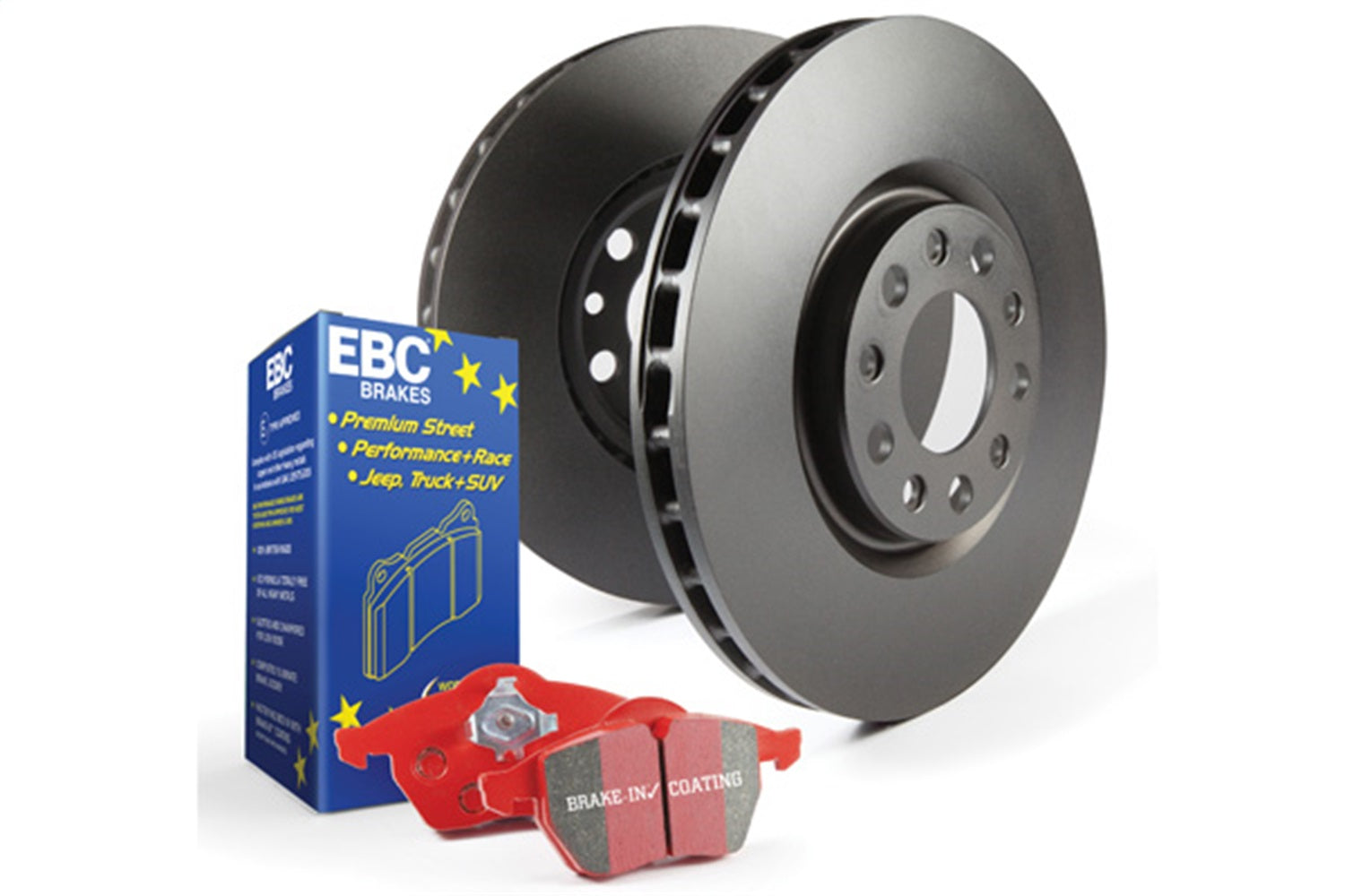EBC Brakes S12KF1804 S12 Kits Redstuff and RK Rotors Fits 17-24 Civic Integra