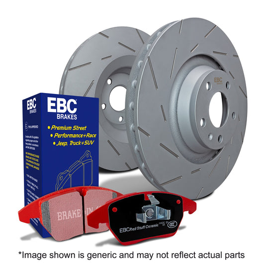 EBC Brakes S4KF1345 S4 Kits Redstuff and USR Rotor Fits 09-11 Q5