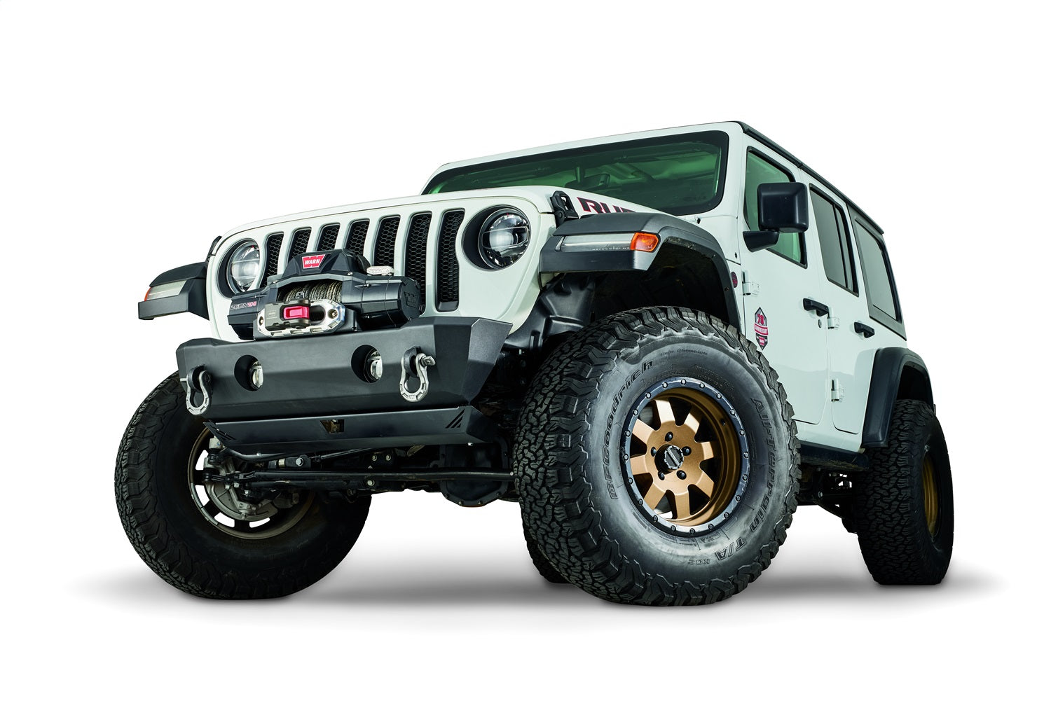 Warn 102510 Stubby Crawler Bumper Fits Gladiator Wrangler (JK) Wrangler (JL)