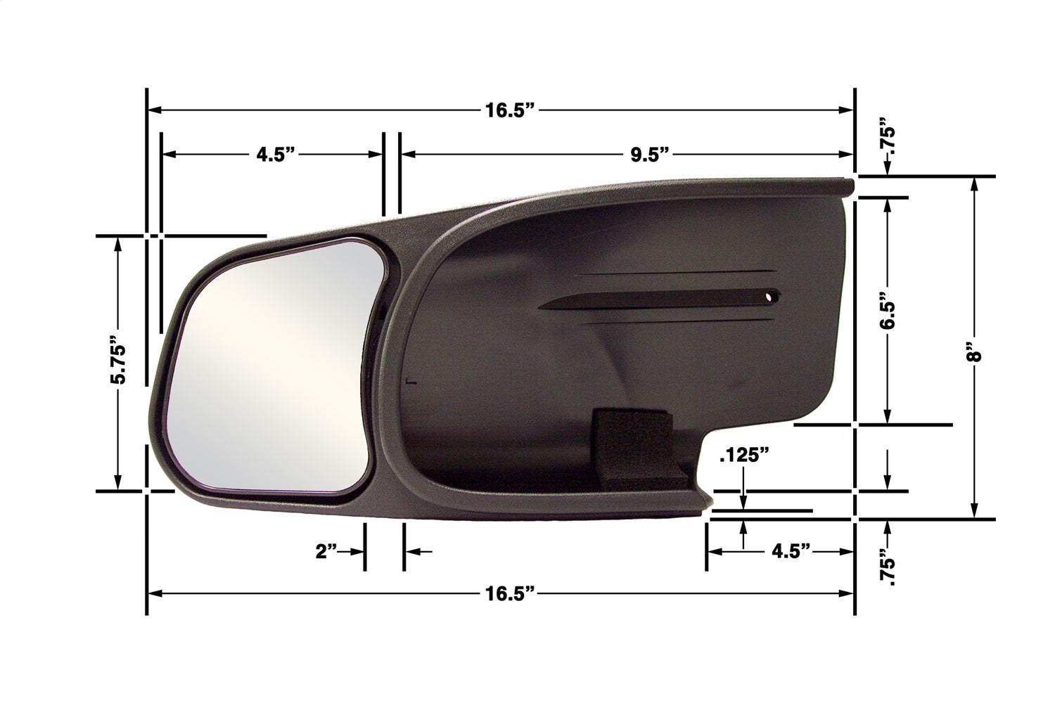 CIPA Mirrors 10801 Custom Towing Mirror
