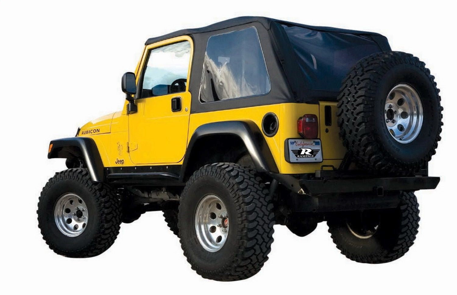 Rampage 109735 Frameless Soft Top Kit Sailcloth Fits 97-06 Wrangler (TJ)