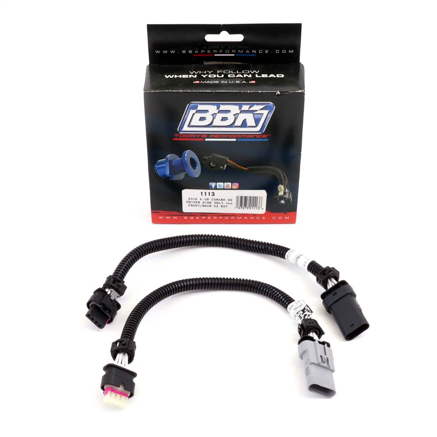 BBK Performance 1113 O2 Sensor Wire Extension Harness Fits 16-23 Camaro