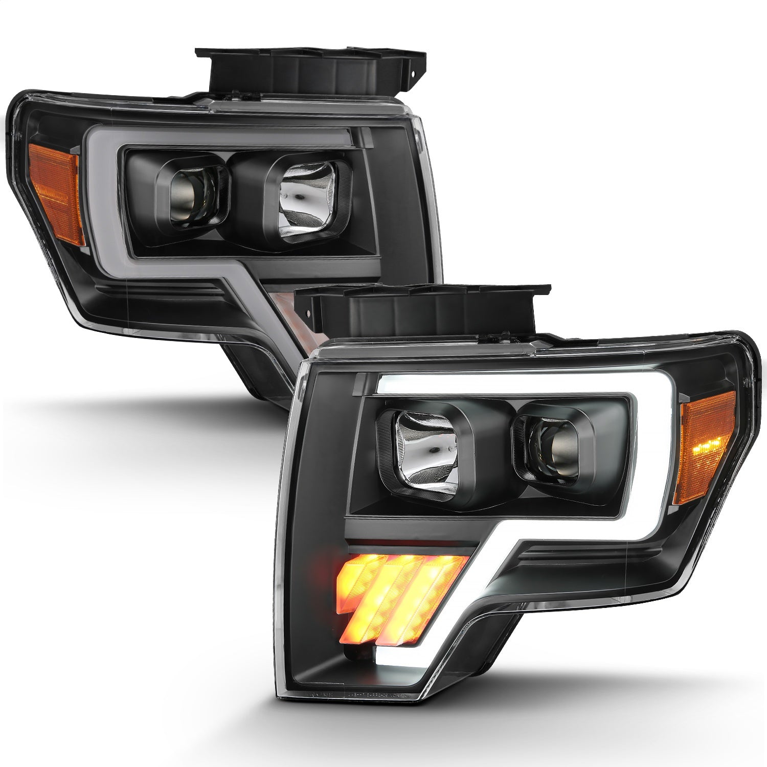 Anzo USA 111445 Projector Headlight Set Fits 09-14 F-150