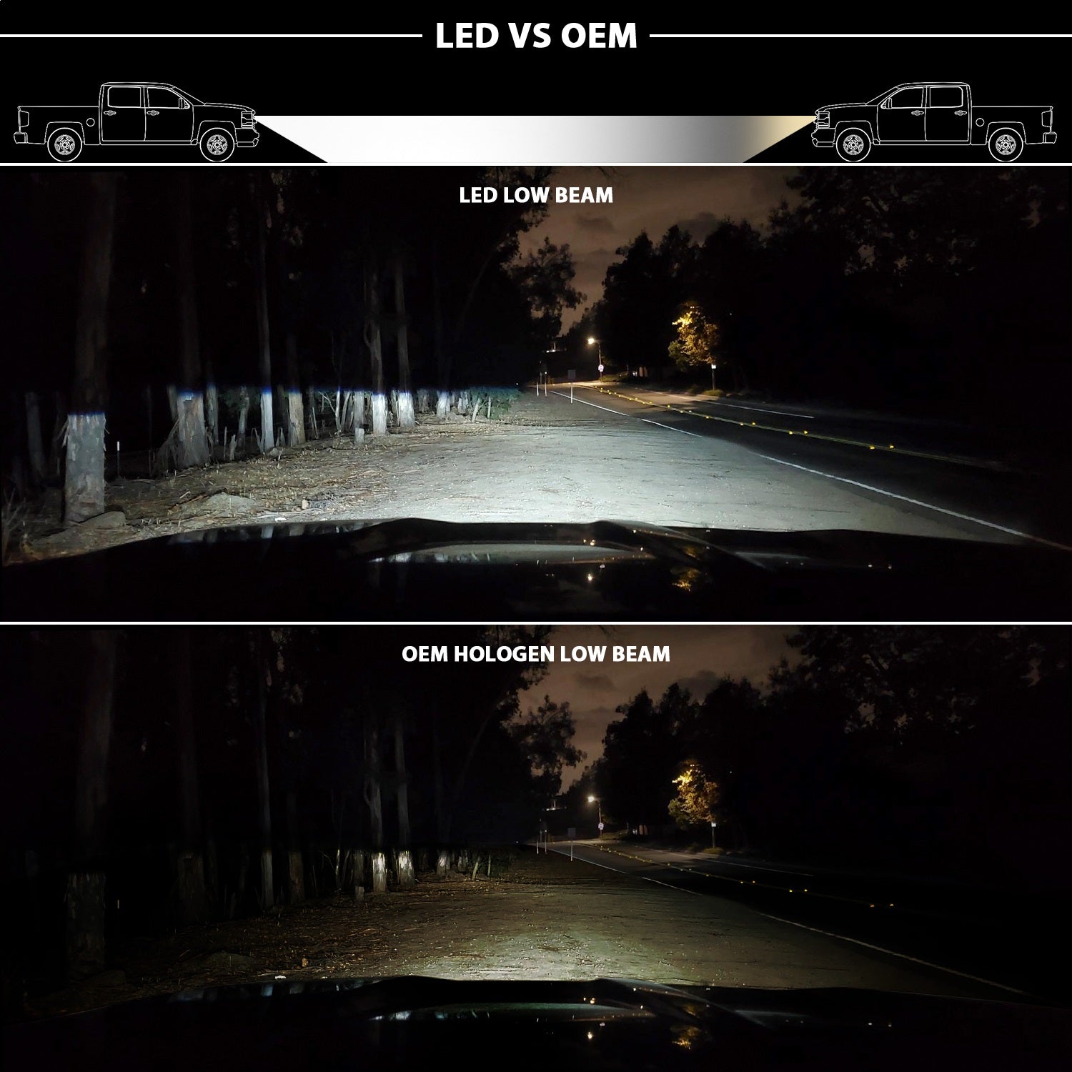 Anzo USA 111478 LED Crystal Headlight Set