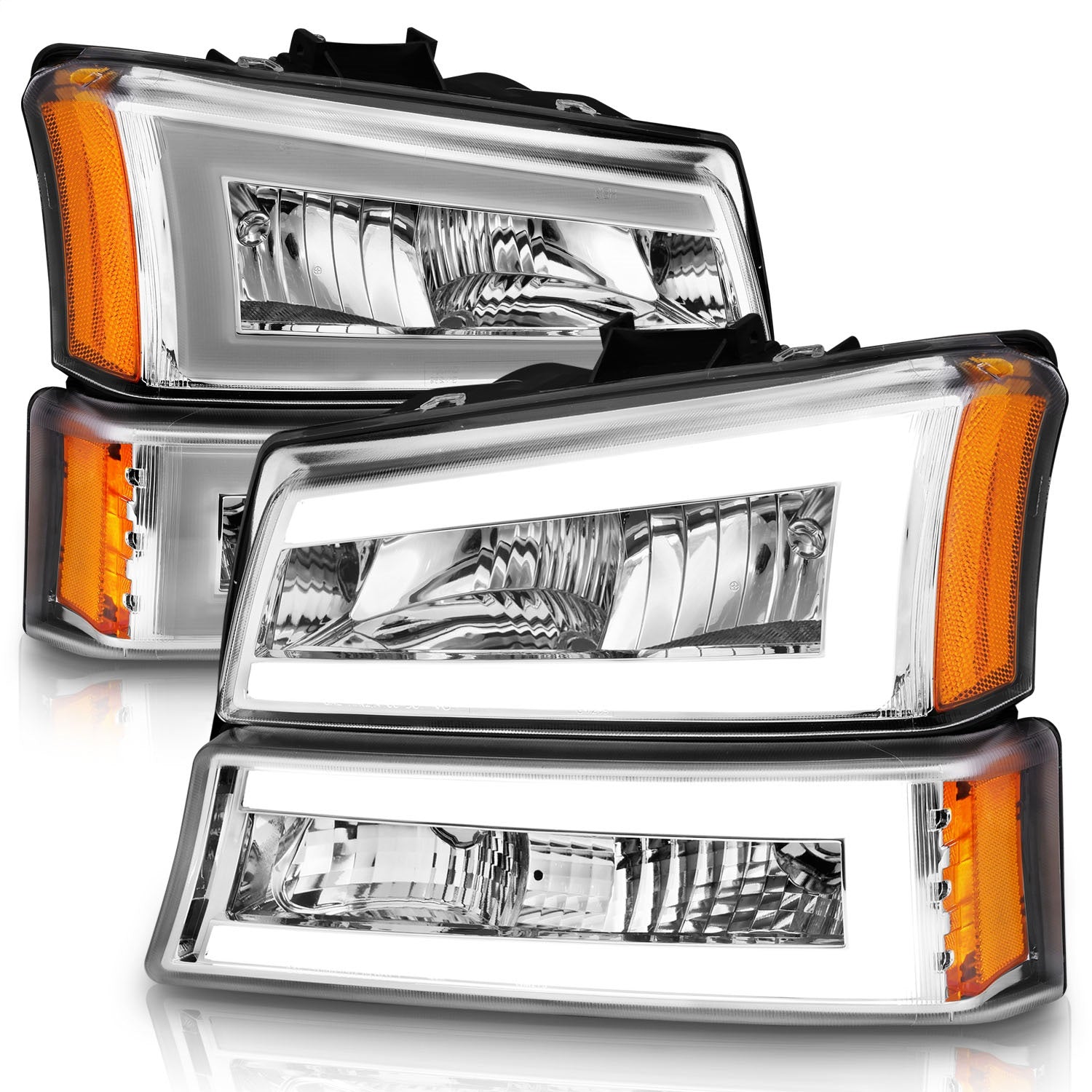 Anzo USA 111502 Crystal Headlight Set