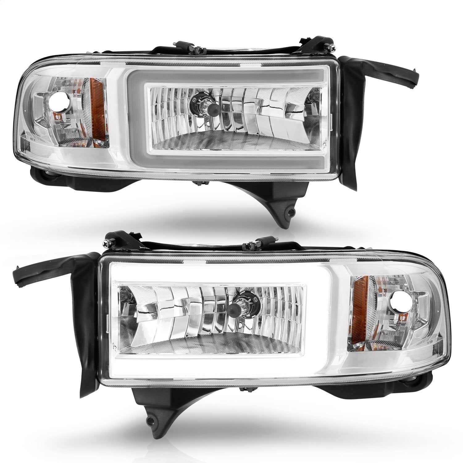 Anzo USA 111555 LED Crystal Headlight Set Fits 94-02 Ram 2500 Ram 3500