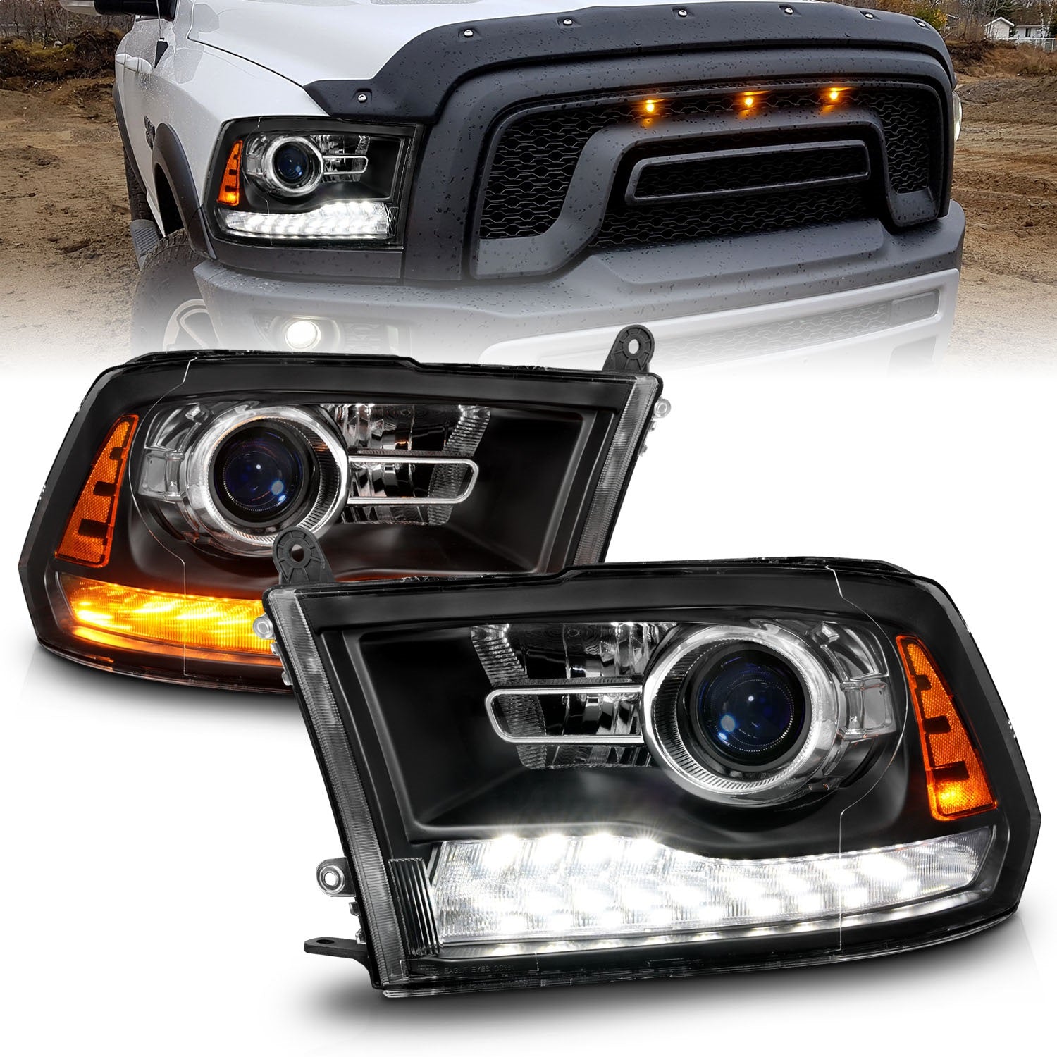 Anzo USA 111609 Projector Headlight Set