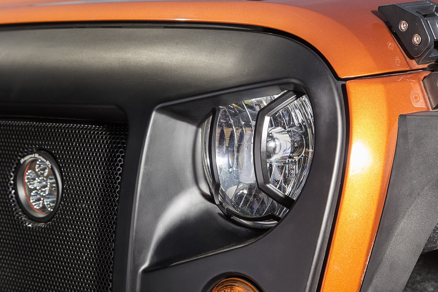 Rugged Ridge 11230.12 Elite Headlight Guards Fits 07-18 Wrangler (JK)