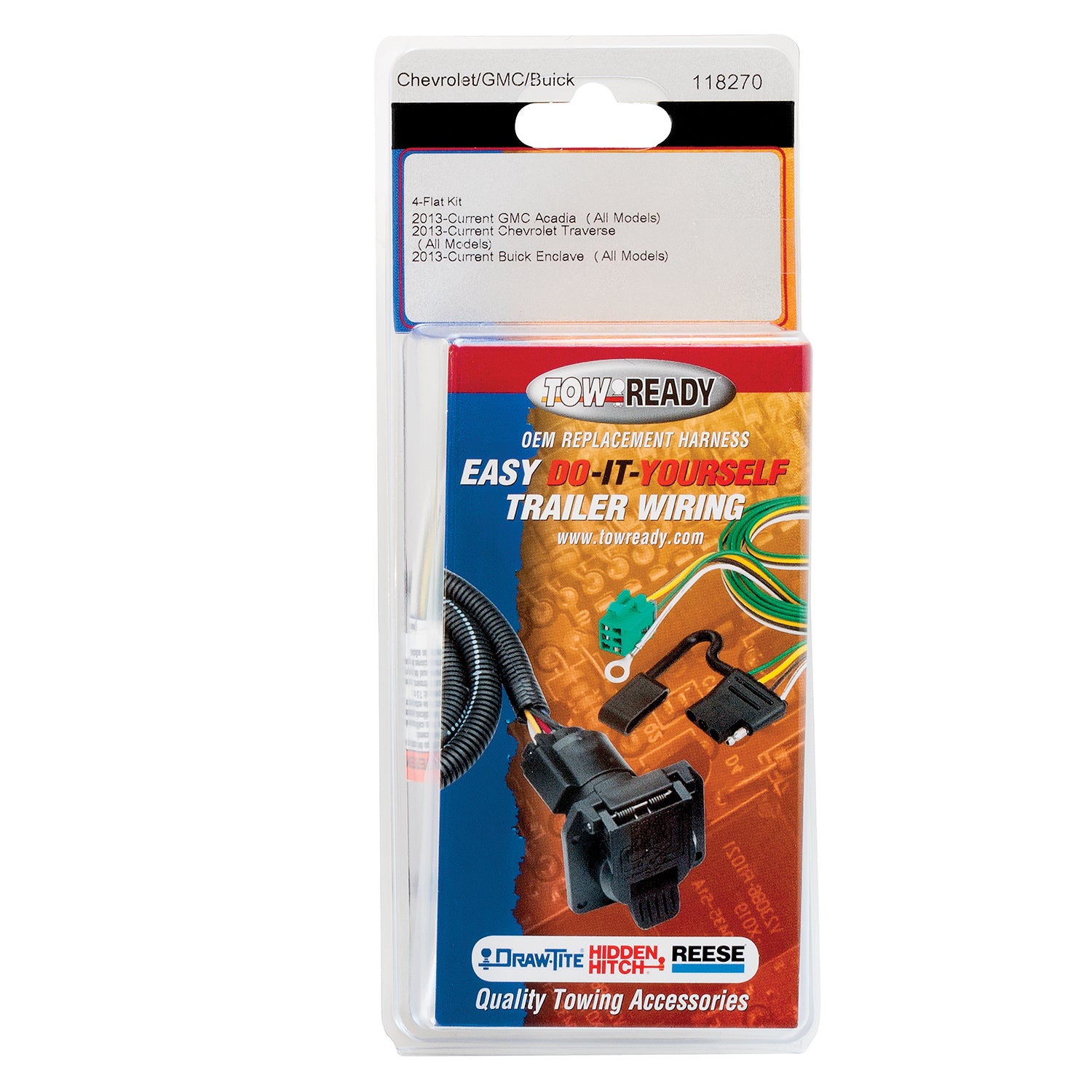 Tekonsha 118270 Tow Harness Wiring Package Fits 13-16 Acadia Enclave Traverse