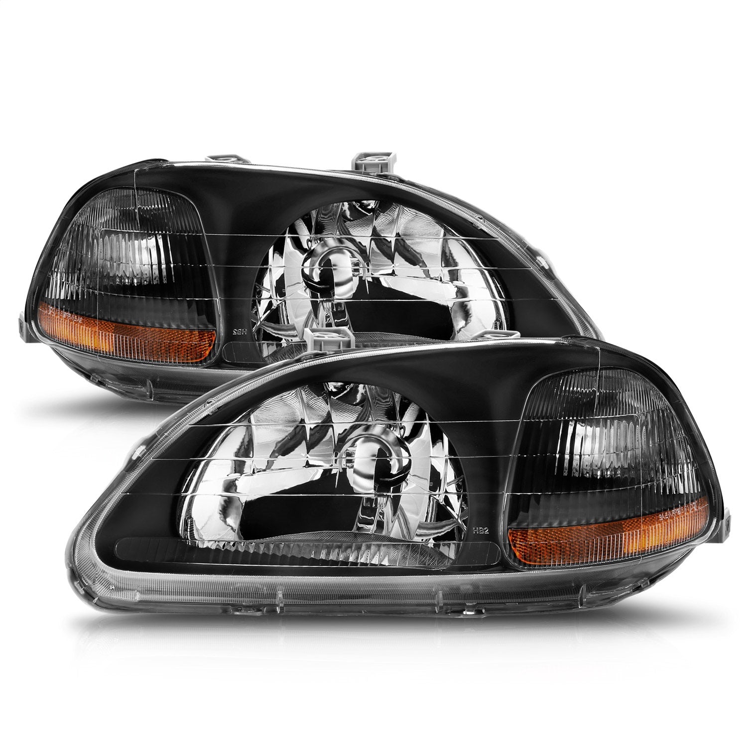 Anzo USA 121067 Crystal Headlight Set Fits 96-98 Civic