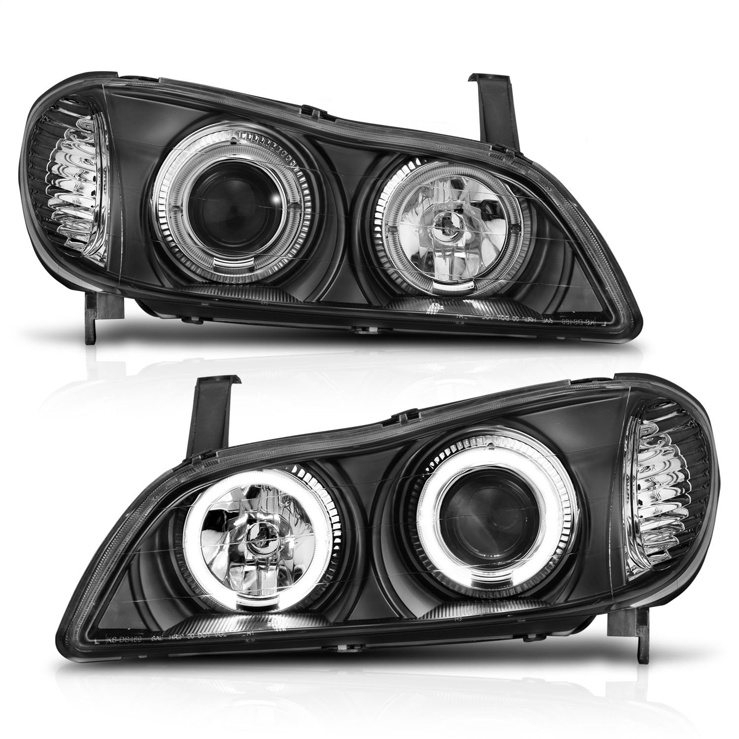Anzo USA 121077 Projector Headlight Set w/Halo Fits 00-04 I30 I35