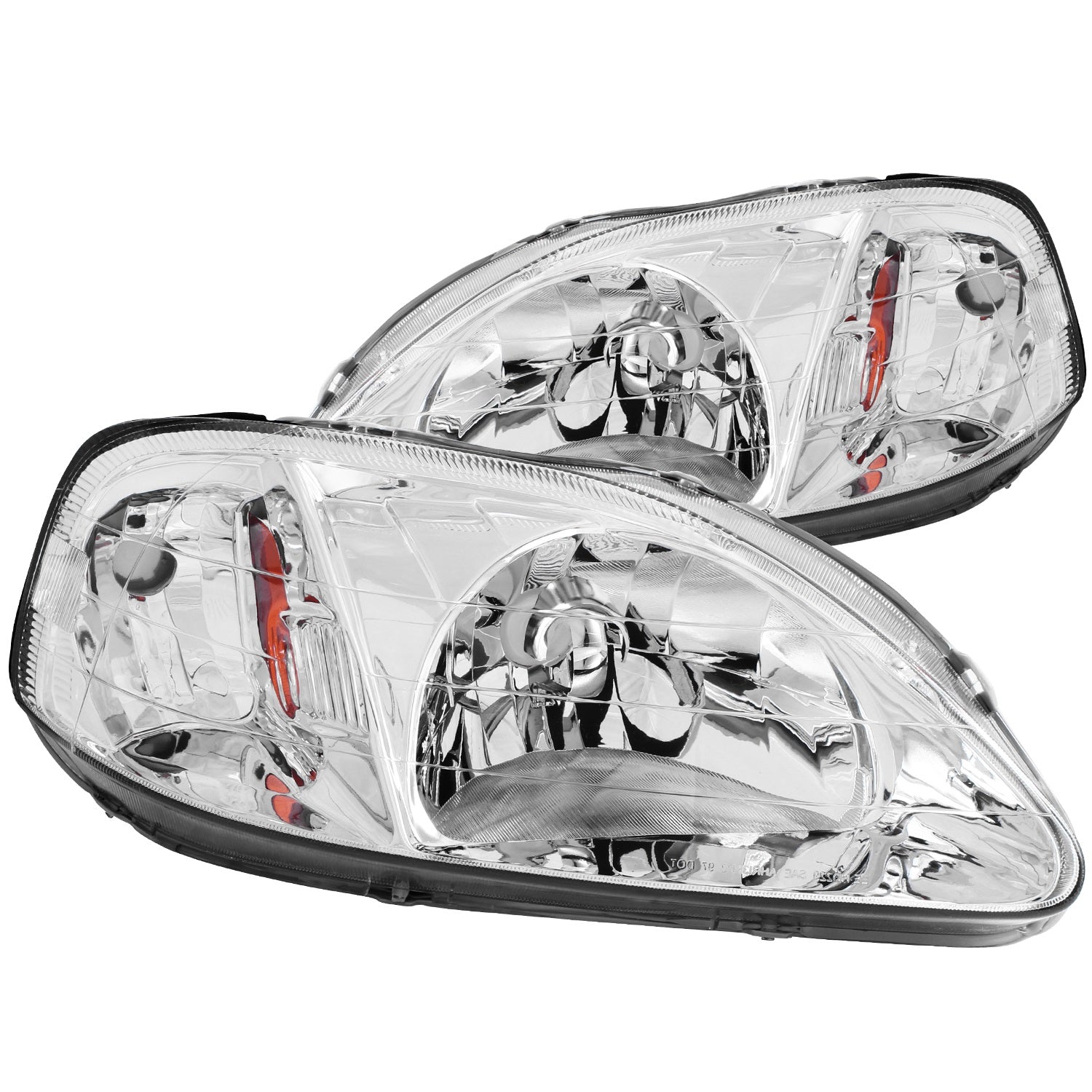 Anzo USA 121179 Crystal Headlight Set Fits 99-00 Civic
