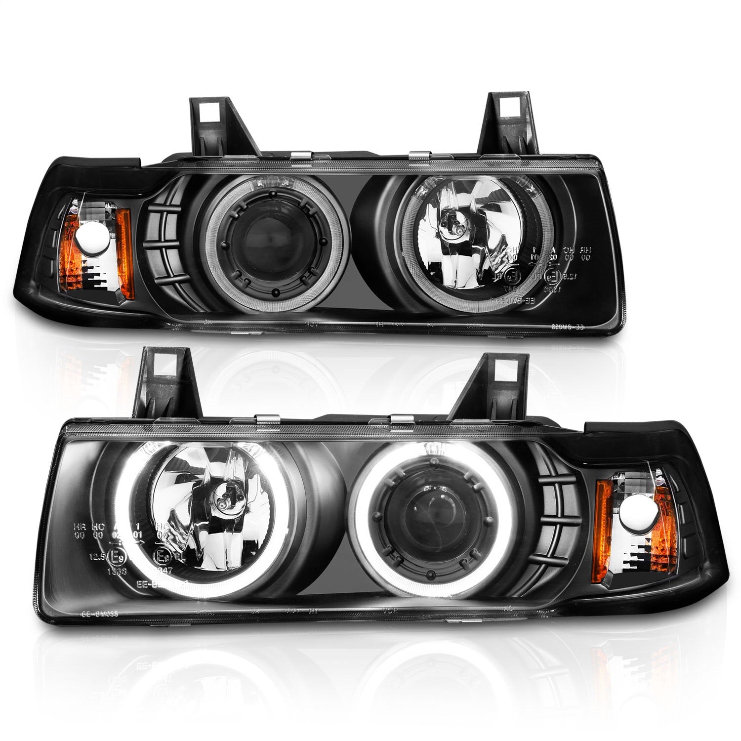 Anzo USA 121325 Projector Headlight Set w/Halo Fits 92-98 318i 320i 325i 328i