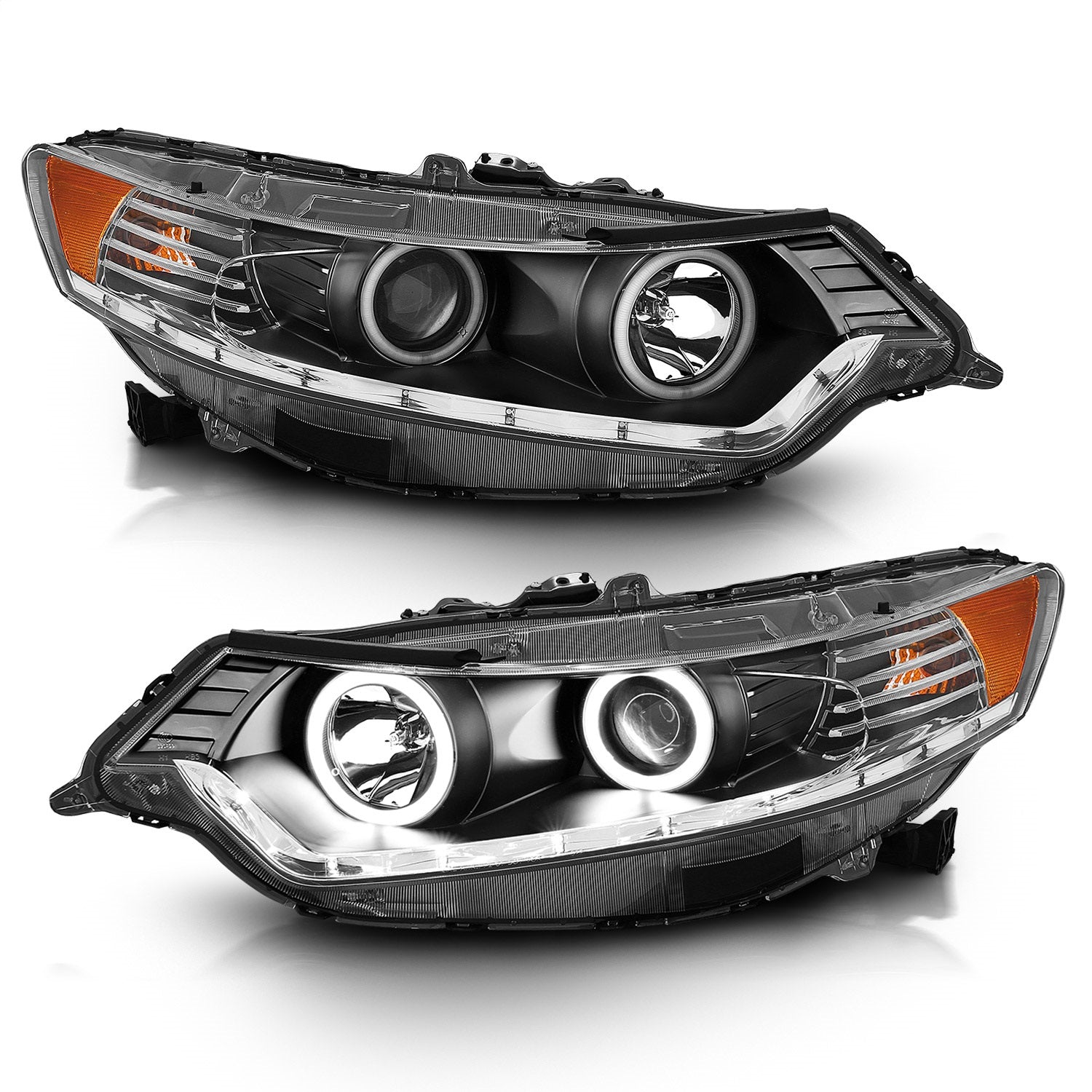 Anzo USA 121393 Projector Headlight Set w/Halo Fits 09-12 TSX