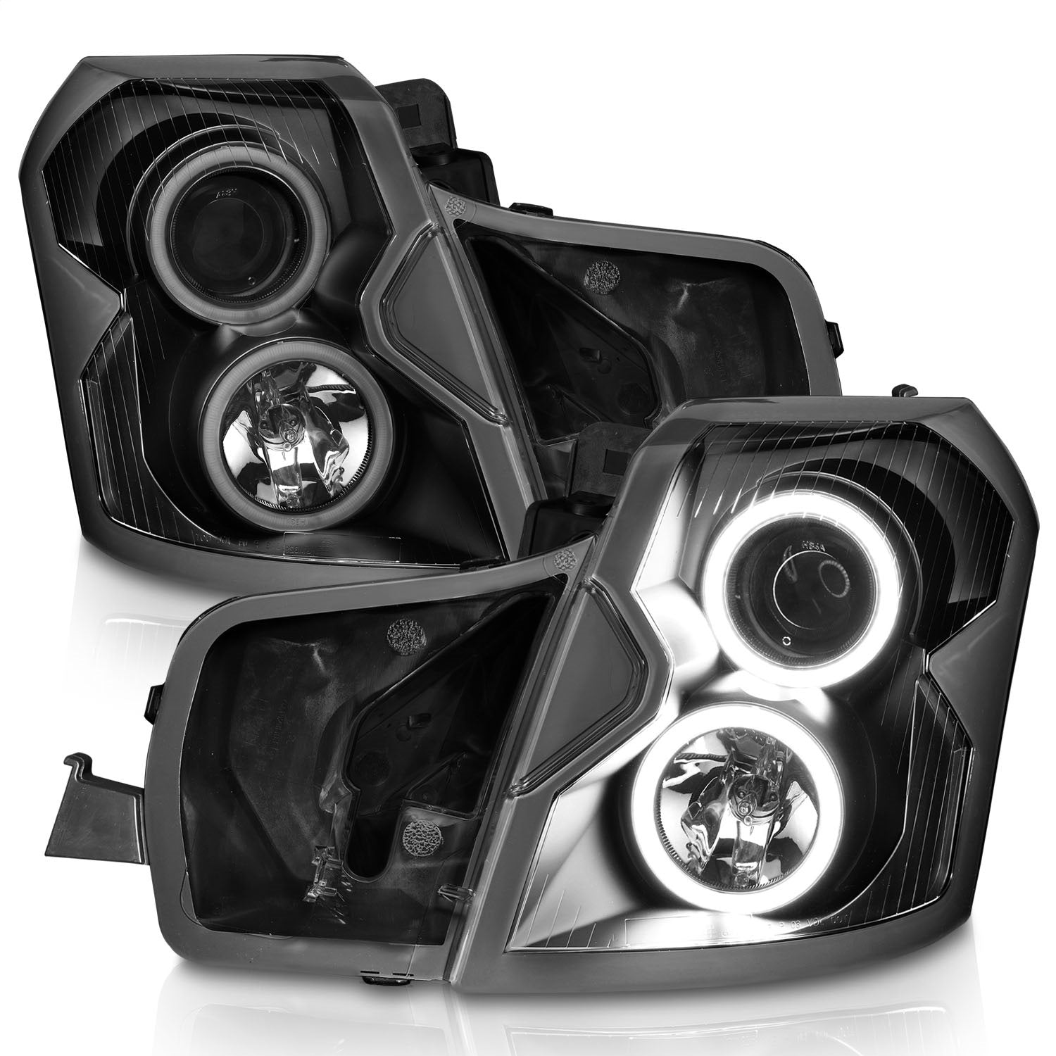 Anzo USA 121417 Projector Headlight Set w/Halo Fits 03-07 CTS