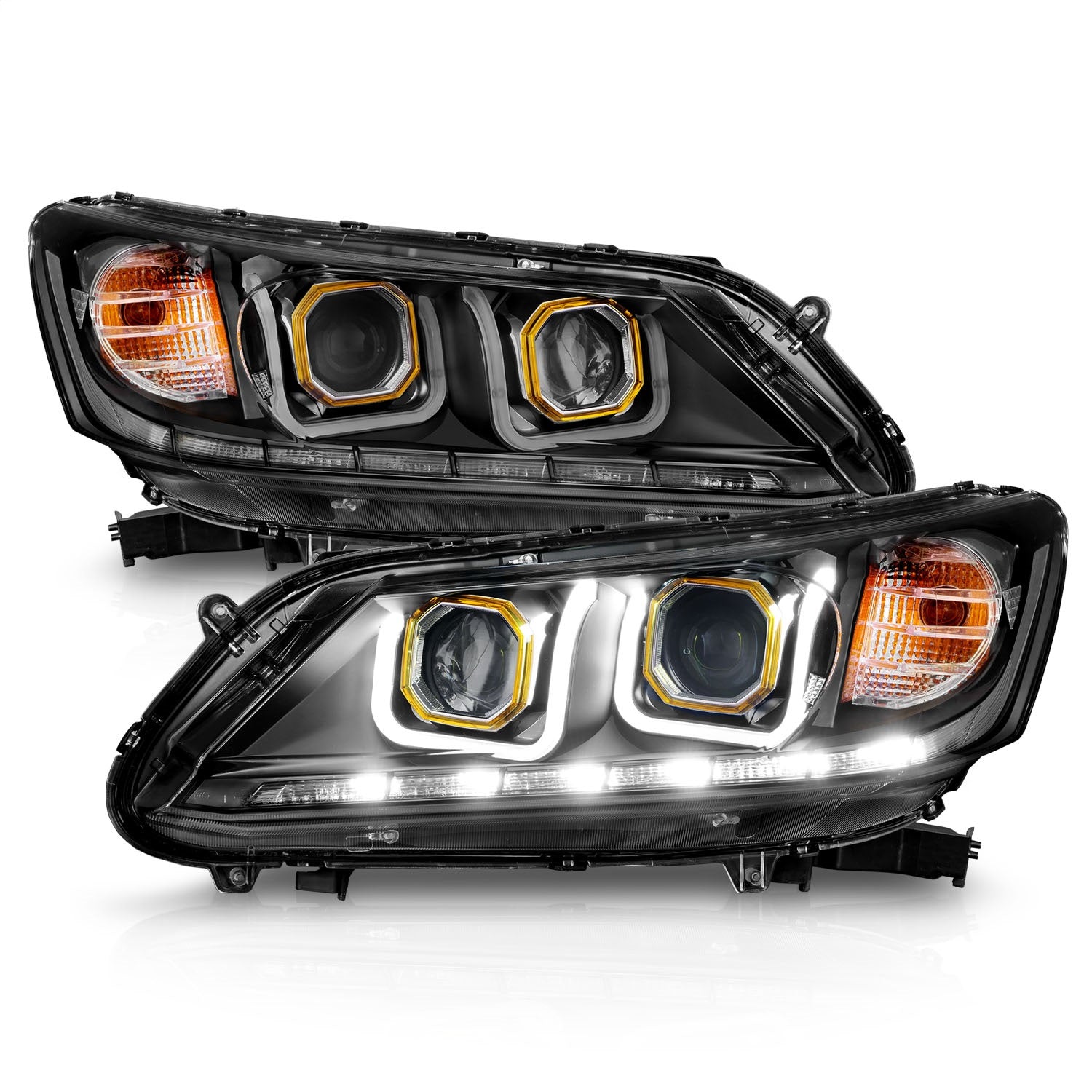 Anzo USA 121492 Projector Headlight Set Fits 13-15 Accord