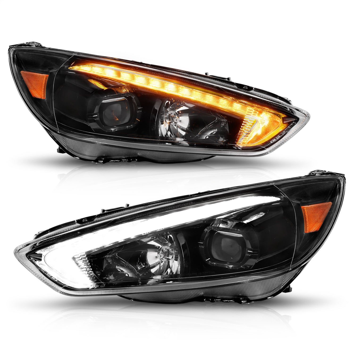 Anzo USA 121564 Projector Headlight Set Fits 15-18 Focus