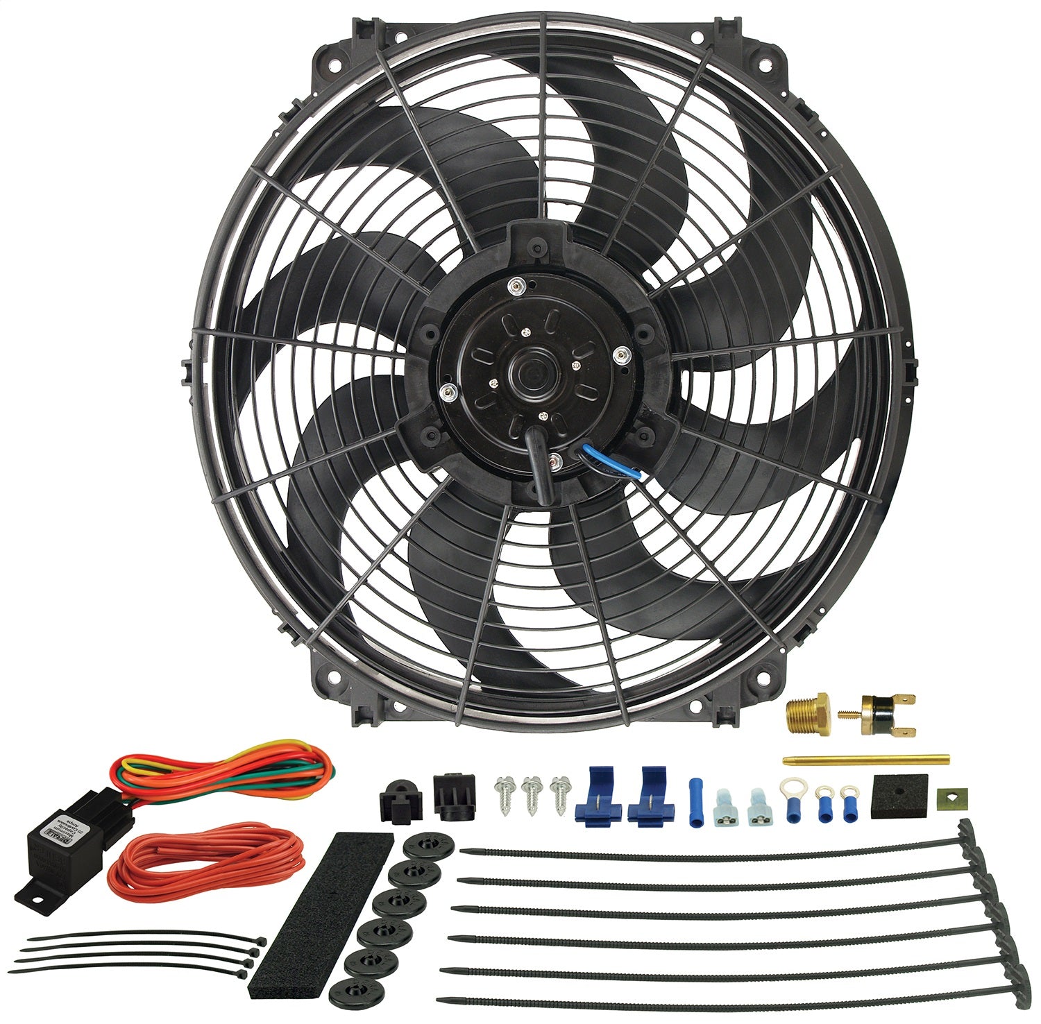 Derale 16016 Tornado Electric Fan And Dual Probe Fan Controller Kit