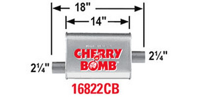 AP Exhaust PERFORMANCE MUFFLER  16822CB