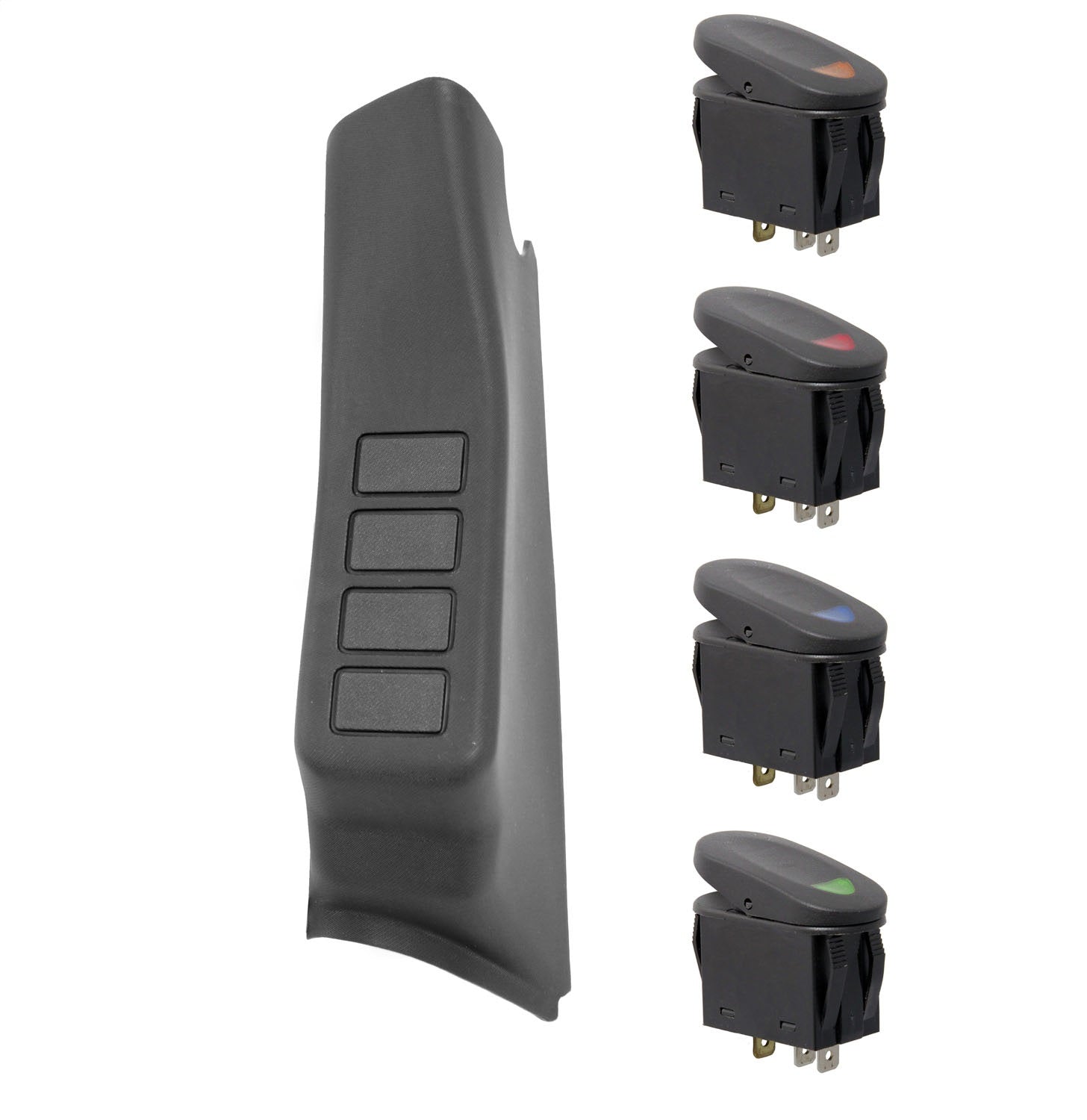 Rugged Ridge 17235.96 A Pillar Switch Pod Kit Fits 11-18 Wrangler (JK)