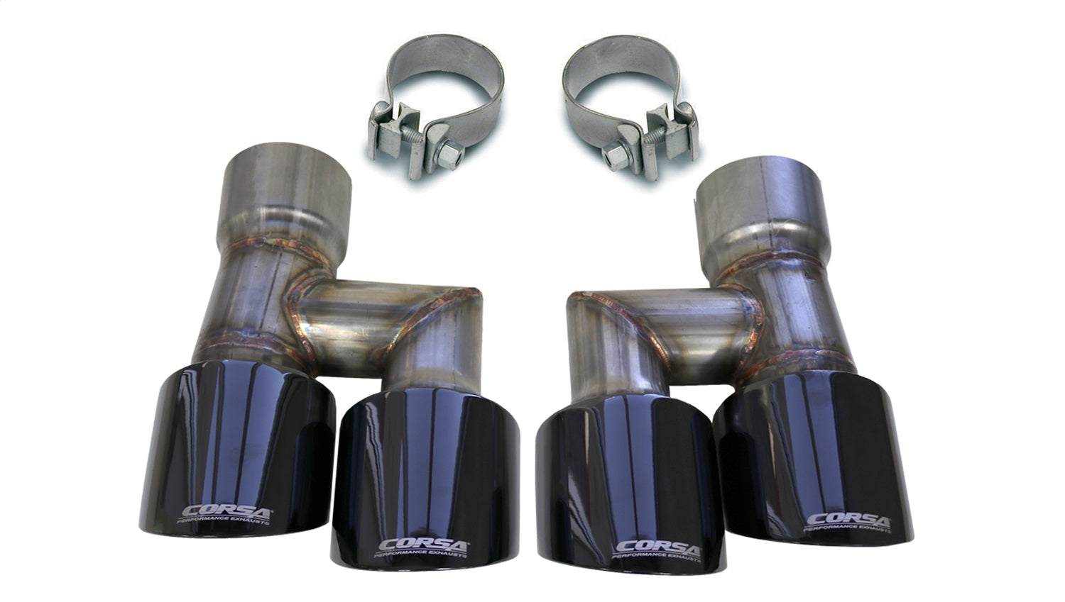 Corsa Performance 21038BLK Exhaust Tip Kit Fits 18-23 Mustang