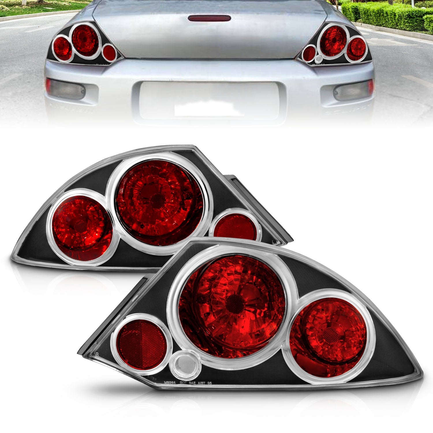 Anzo USA 221081 Tail Light Assembly Fits 00-05 Eclipse