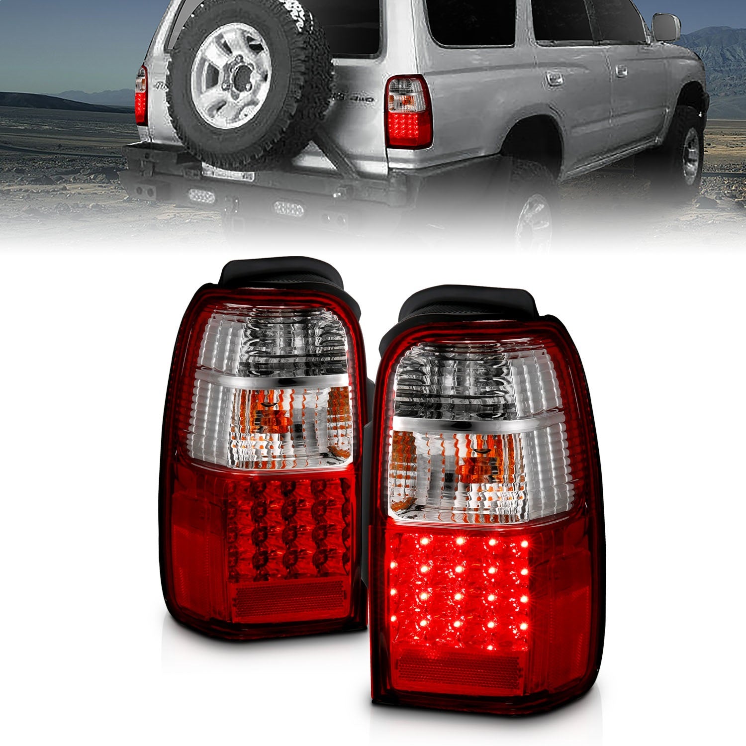 Anzo USA 311070 LED Tail Light Assembly Fits 01-02 4Runner