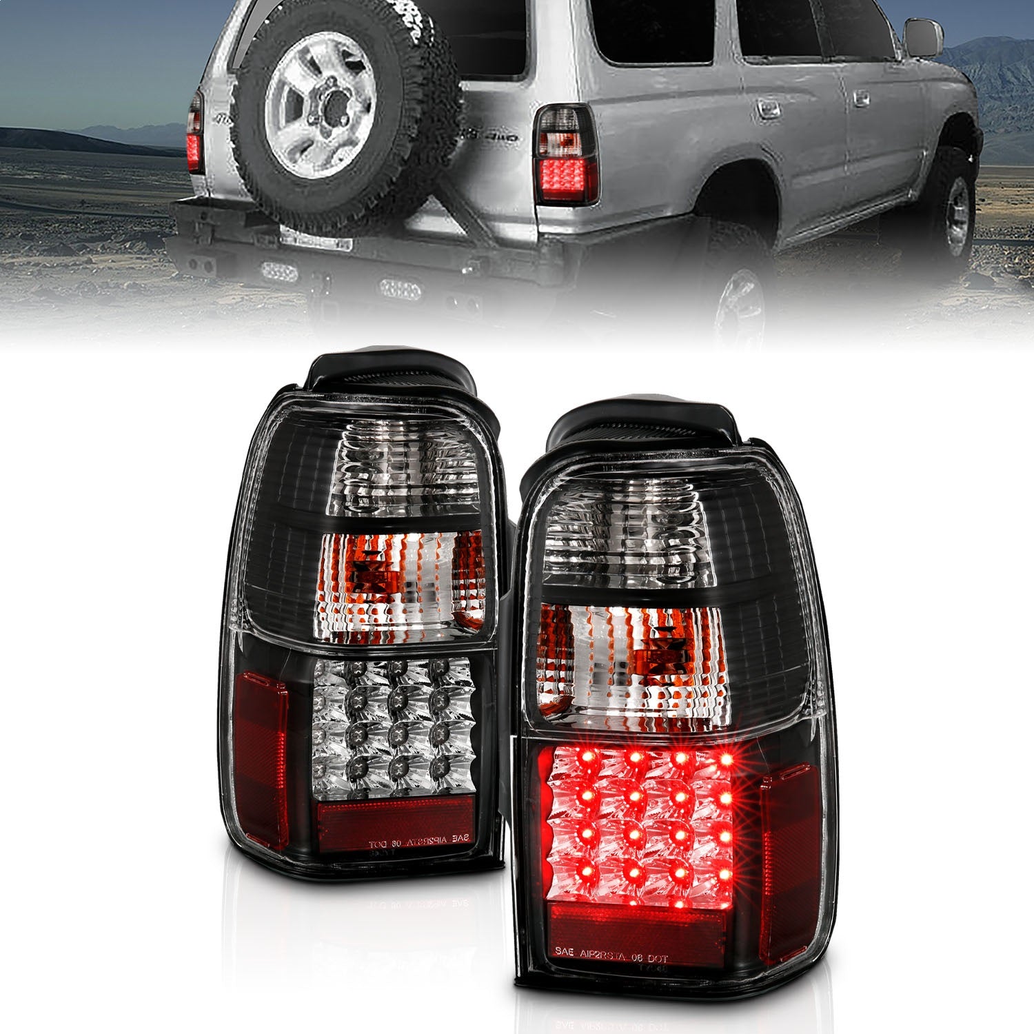 Anzo USA 311099 LED Tail Light Assembly Fits 01-02 4Runner