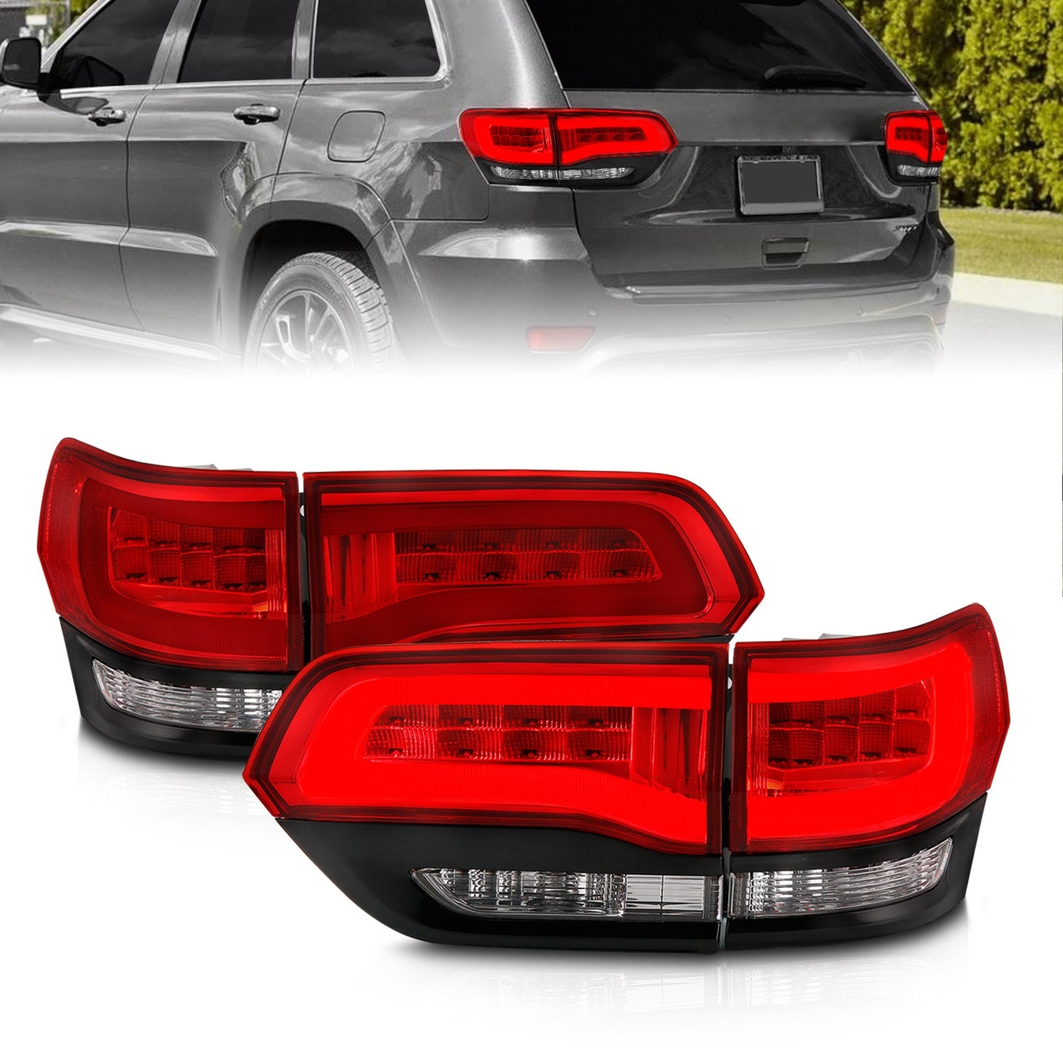 Anzo USA 311268 LED Tail Light Assembly Fits 14-21 Grand Cherokee (WK2)