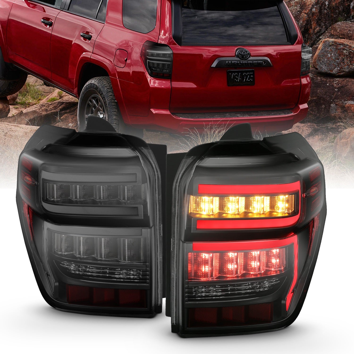 Anzo USA 311312 LED Tail Light Assembly Fits 14-23 4Runner
