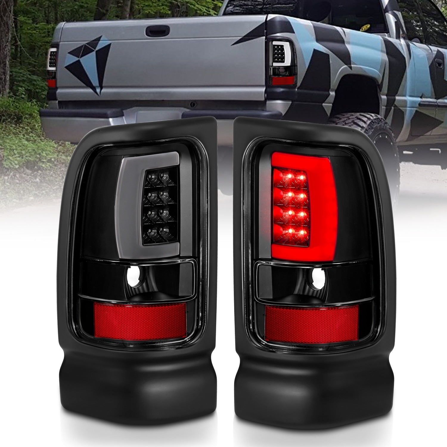Anzo USA 311339 LED Tail Light Assembly Fits 94-02 Ram 1500 Ram 2500 Ram 3500