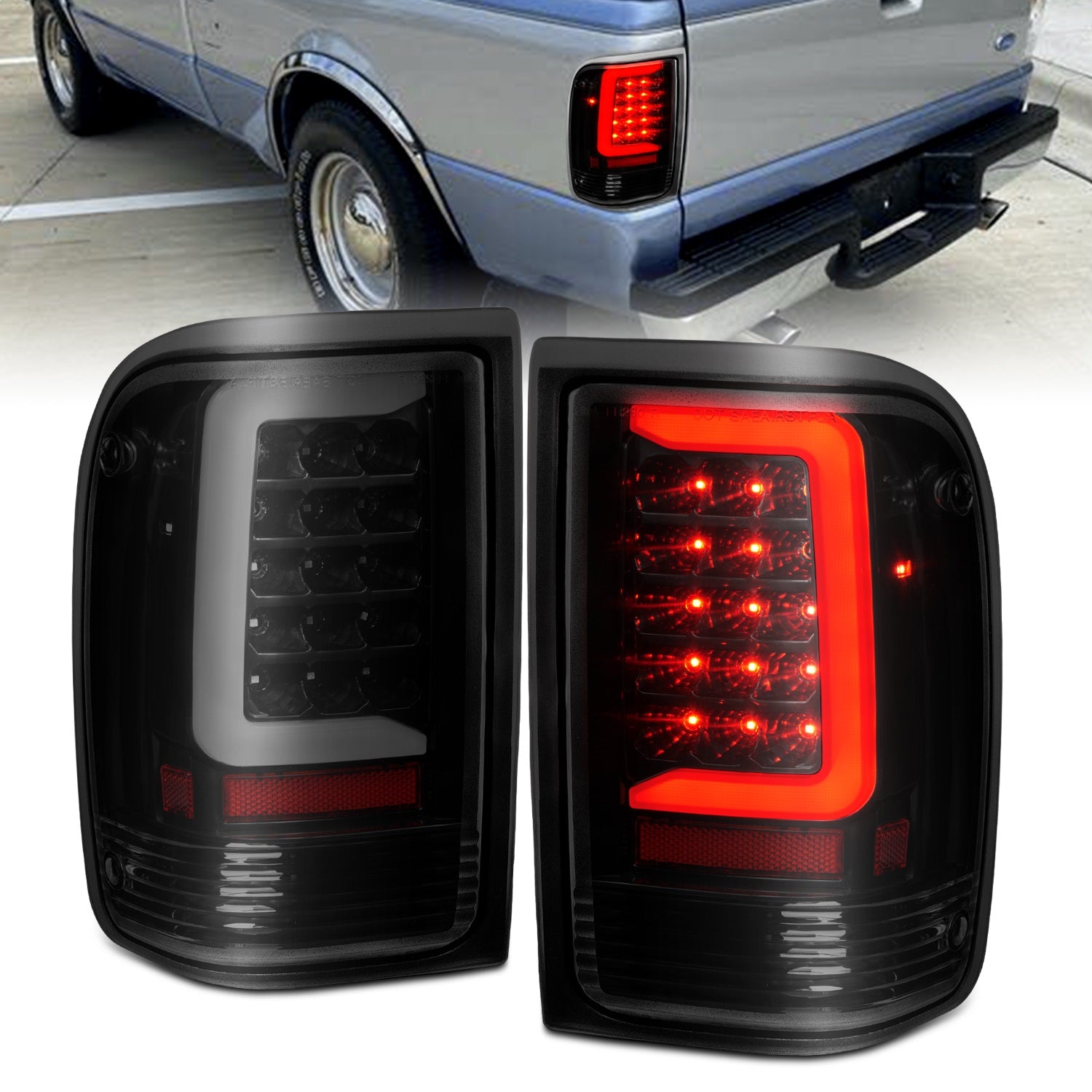 Anzo USA 311360 LED Tail Light Assembly Fits 93-97 Ranger