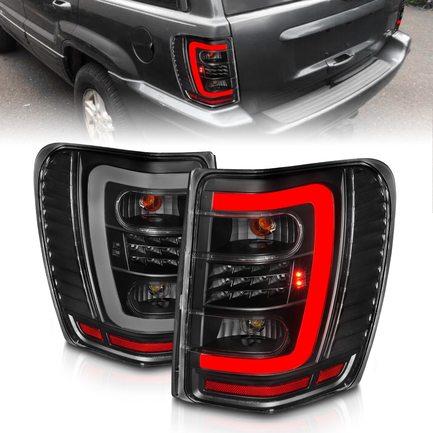 Anzo USA 311394 LED Tail Light Assembly Fits 99-04 Grand Cherokee (WJ)