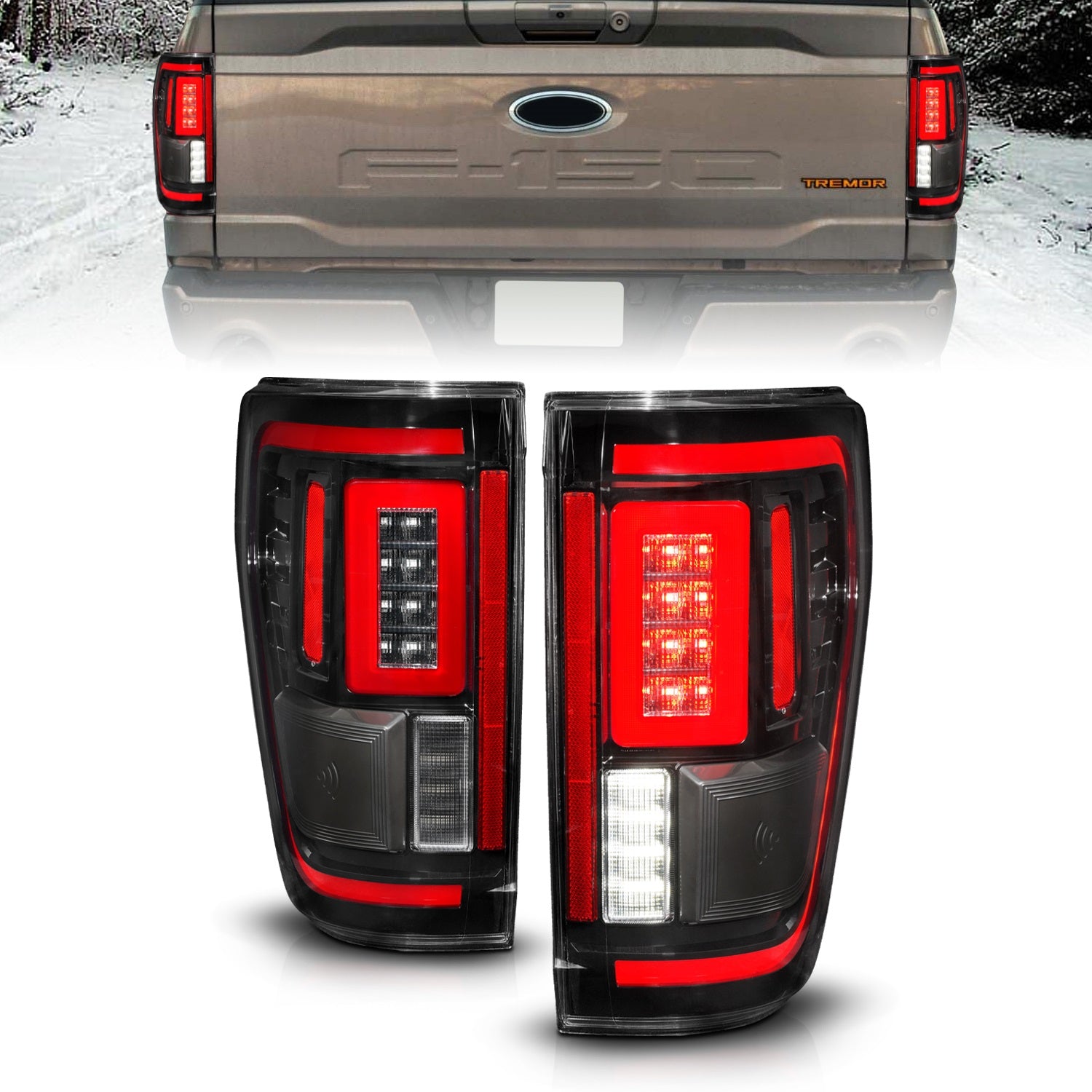 Anzo USA 311473 LED Tail Light Assembly Fits 21-23 F-150