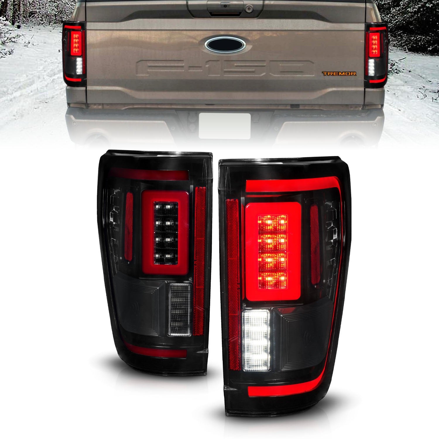 Anzo USA 311474 LED Tail Light Assembly Fits 21-23 F-150